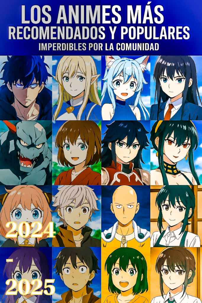Animes recomendados y más populares del 2024 y 2025