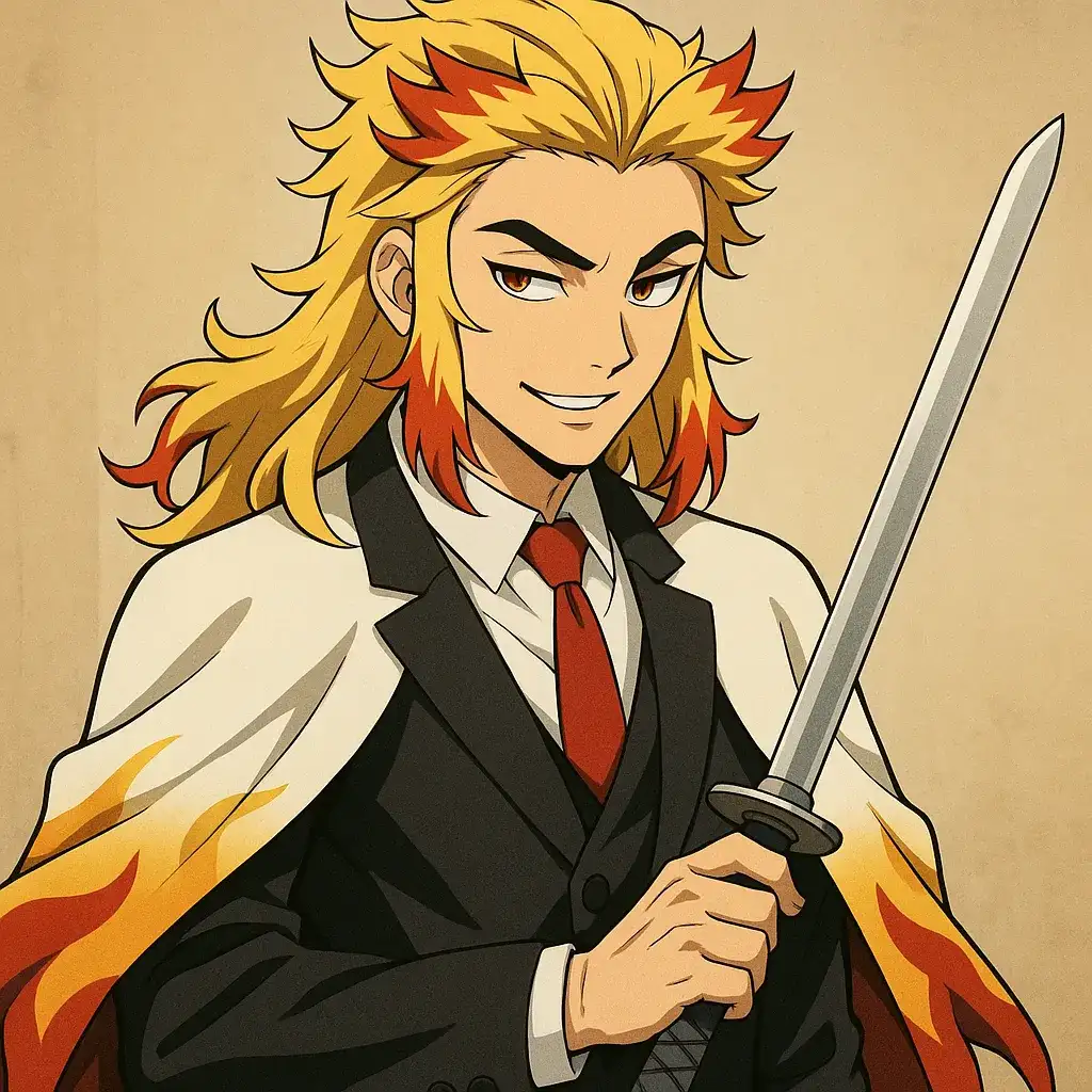 Así sería Rengoku de Demon Slayer fusionado con Yoichi Nagumo de Sakamoto Days: el guerrero definitivo del anime 2