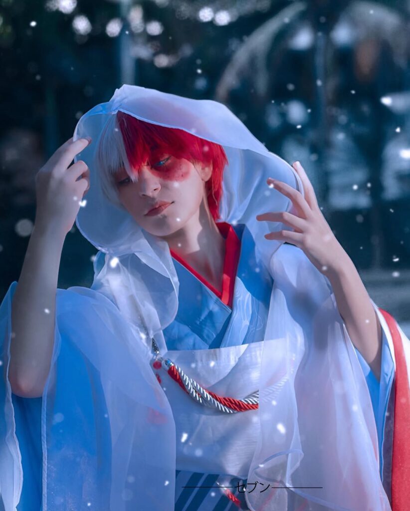 Cosplay melancólico de Todoroki, My Hero Academia: fuego, hielo y emoción en estado puro 3