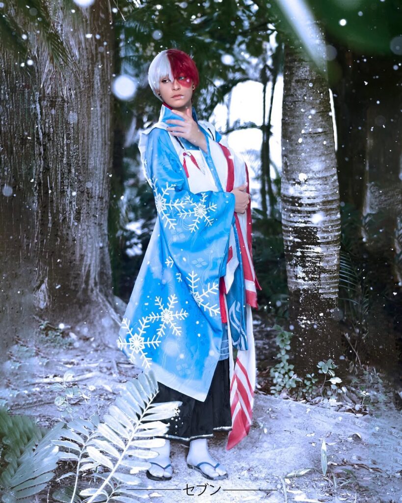 Cosplay melancólico de Todoroki, My Hero Academia: fuego, hielo y emoción en estado puro 2